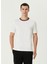Beyaz Yakası Çizgi Detaylı Organik Pamuk T-Shirt 3