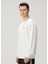Beyaz Logo Nakışlı Sweatshirt 3