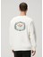 Beyaz Logo Nakışlı Sweatshirt 4