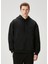 Siyah Kapüşonlu Sweatshirt 1