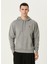 Gri Logo Nakışlı Sweatshirt 1