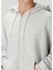 Açık Gri Kapüşonlu Logo Baskılı Sweatshirt 5