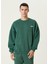 Koyu Yeşil Logo Baskılı Sweatshirt 1