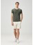 Yeşil V Yaka Basic T-Shirt 2