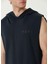 Hiro Koyu Lacivert Kapüşonlu Kısa Kollu Sweatshirt 5