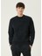 Sumi Siyah Yazı Nakışlı Sweatshirt 1