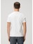Beyaz Logo Nakışlı Basic T-Shirt 4