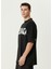 Siyah Gri Logo Baskılı T-Shirt 3