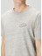 Gri Slogan Baskılı T-Shirt 5