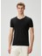 Siyah V Yaka Basic T-Shirt 1
