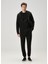 Siyah Kapüşonlu Sweatshirt 3