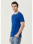 Koyu Mavi Logo Detaylı T-Shirt 3