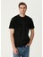 Siyah Omuzu Baskılı T-Shirt 1