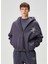 Lacivert Kapüşonlu Logo Baskılı Sweatshirt 1