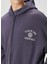 Lacivert Kapüşonlu Logo Baskılı Sweatshirt 5