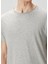 Geniş Kesim Gri Basic T-Shirt 5