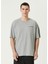 Gri Logo Baskılı T-Shirt 1