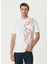 Beyaz Grafik Baskılı T-Shirt 1