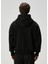 Siyah Kapüşonlu Organik Pamuk Sweatshirt 4