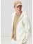 Krem Kapüşonlu Sweatshirt 2