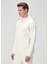 Krem Kapüşonlu Sweatshirt 4