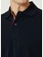 Lacivert Polo Yaka Sweatshirt 5