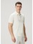 Beyaz Polo Yaka Etnik Desenli T-Shirt 3