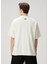 Krem Logo Baskılı T-Shirt 4