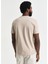 Bej Kısa Kollu Bisiklet Yaka Regular Fit Erkek T-Shirt 3