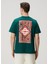 Yeşil Logo Baskılı Organik Pamuk T-Shirt 4