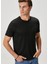 Siyah Keten T-Shirt 2