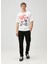 Beyaz Figür Baskılı T-Shirt 2