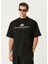 Siyah Gri Logo Baskılı T-Shirt 1