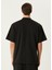 Siyah Gri Logo Baskılı T-Shirt 4