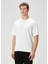 Beyaz Logo Nakışlı T-Shirt 3