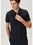 Lacivert Polo Yaka Şerit Baskılı T-Shirt 1