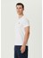 Beyaz V Yaka Organik Pamuk T-Shirt 3