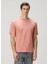 Koyu Pembe Logo Nakışlı T-Shirt 1