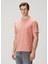 Koyu Pembe Logo Nakışlı T-Shirt 3