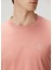 Koyu Pembe Logo Nakışlı T-Shirt 4