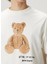 Beyaz Figür Detaylı Slogan Baskılı T-Shirt 5