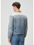 Mavi Yakası Garnili Denim Mont 5