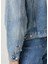Mavi Yakası Garnili Denim Mont 7