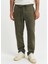Yeşil Keten Relaxed Fit Erkek Pantolon 2