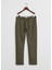 Yeşil Keten Relaxed Fit Erkek Pantolon 5