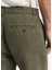 Yeşil Keten Relaxed Fit Erkek Pantolon 6