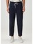 Lacivert Beli Kordonlu Cropped Kargo Pantolon 2