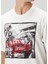 Beyaz Logo Baskılı T-Shirt 5