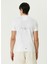 Slim Fit Beyaz Logo Baskılı T-Shirt 4