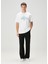 Beyaz Mavi Baskılı T-Shirt 2